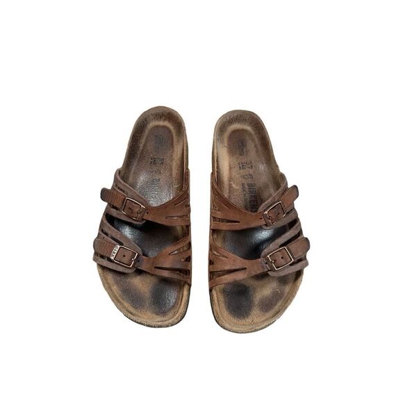 Birkenstock Granada Soft Footbed Strappy Slip on Sandal Brown Women's 6/6.5 37 - Picture 3 of 10